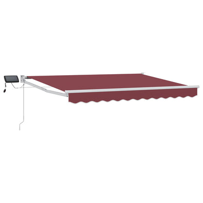 Tenda retrattile manuale con LED Borgogna e Bianco 3 x 2,5 m | homemem39