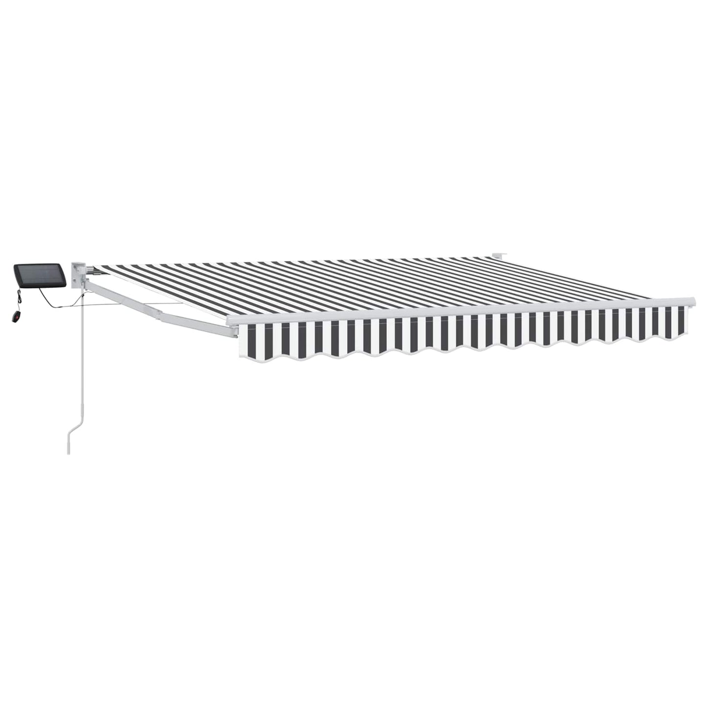 Tenda retrattile manuale con LED Antracite e Bianco 3 x 2,5 m | homemem39
