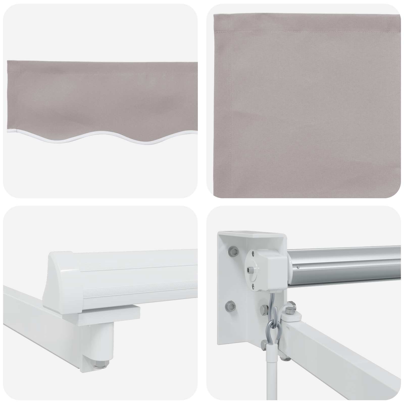 Tenda retrattile manuale con LED 3 x 2,5 m | homemem39