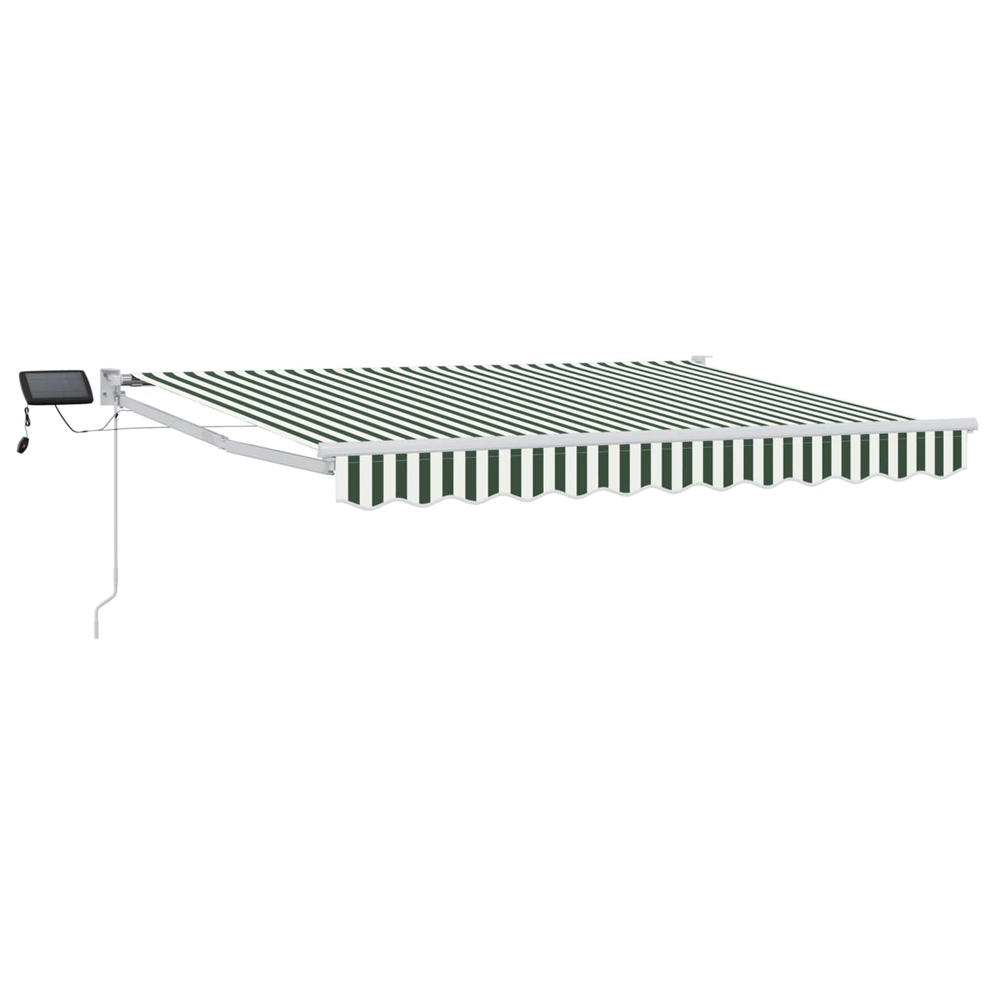 Tenda retrattile manuale con LED Verde e Bianco 3 x 2,5 m | homemem39