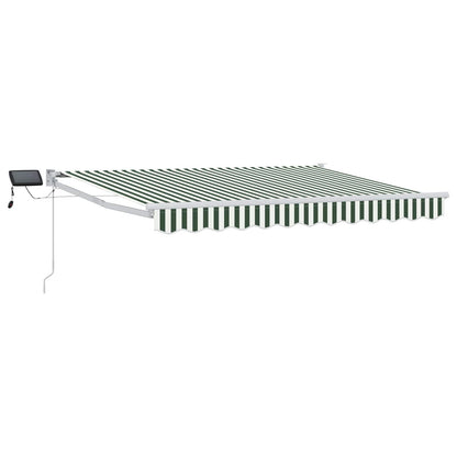 Tenda retrattile manuale con LED Verde e Bianco 3 x 2,5 m | homemem39