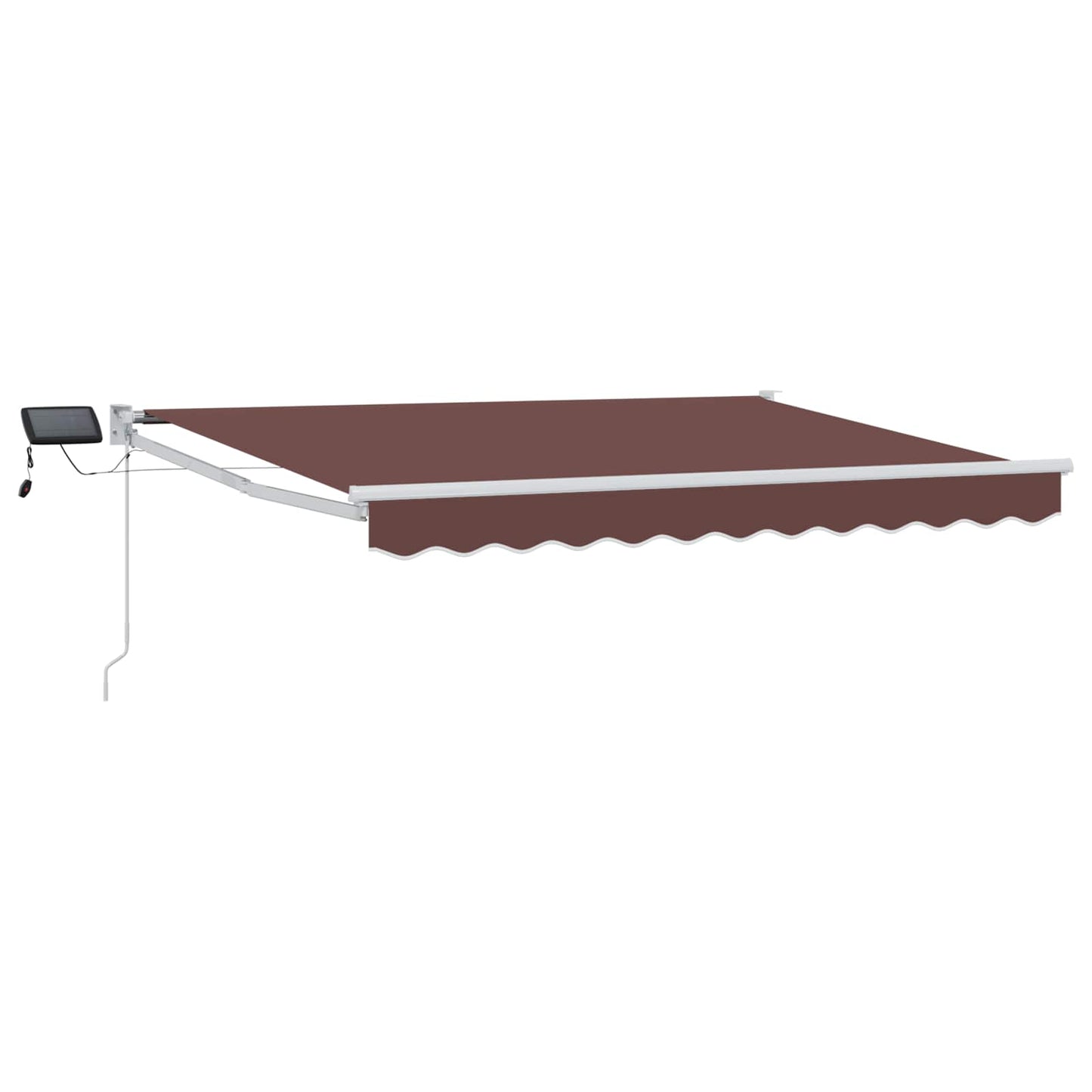 Tenda retrattile manuale con LED Marrone e bianco 3,5 x 2,5 m | homemem39