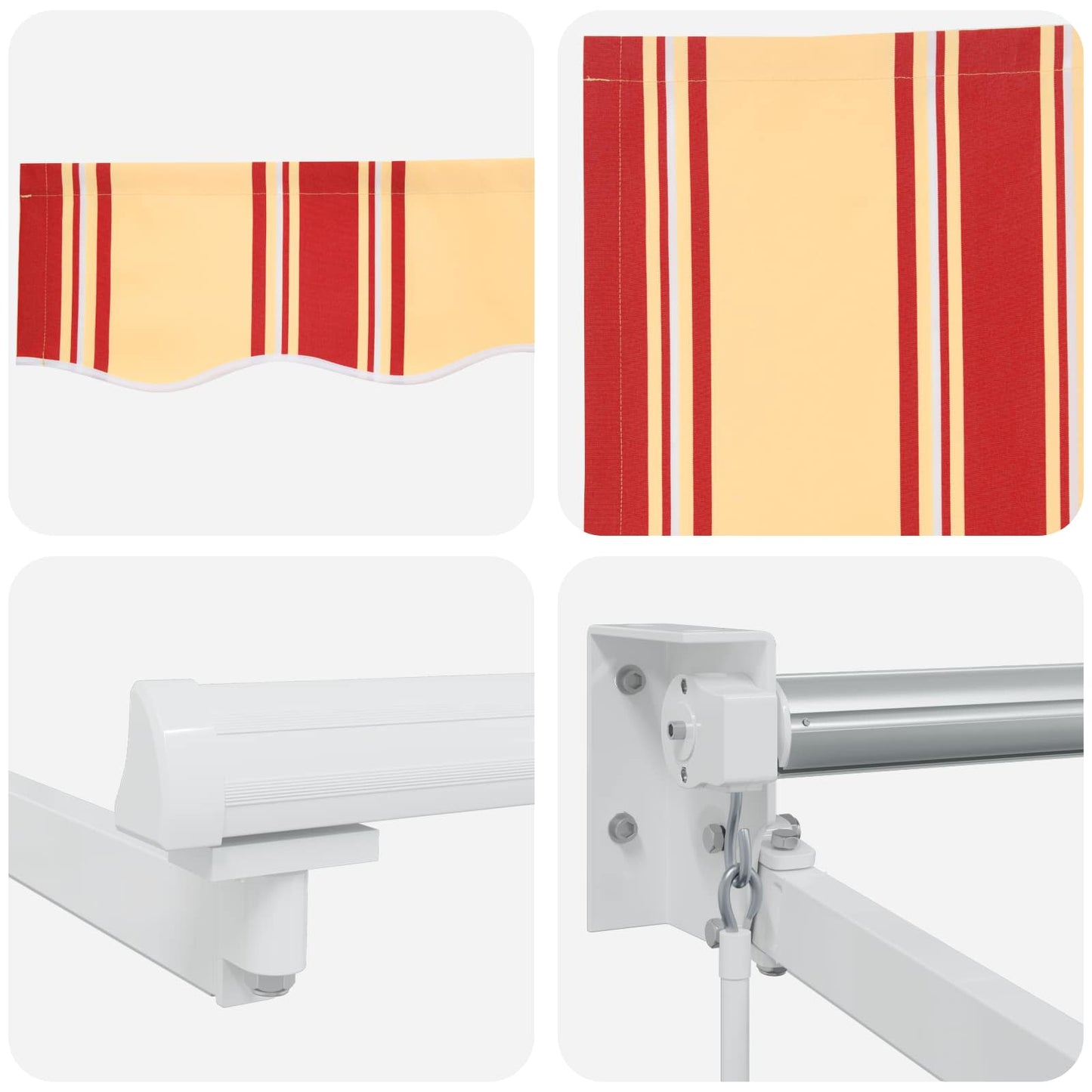 Tenda retrattile manuale con LED Multicolore 3,5 x 2,5 m | homemem39