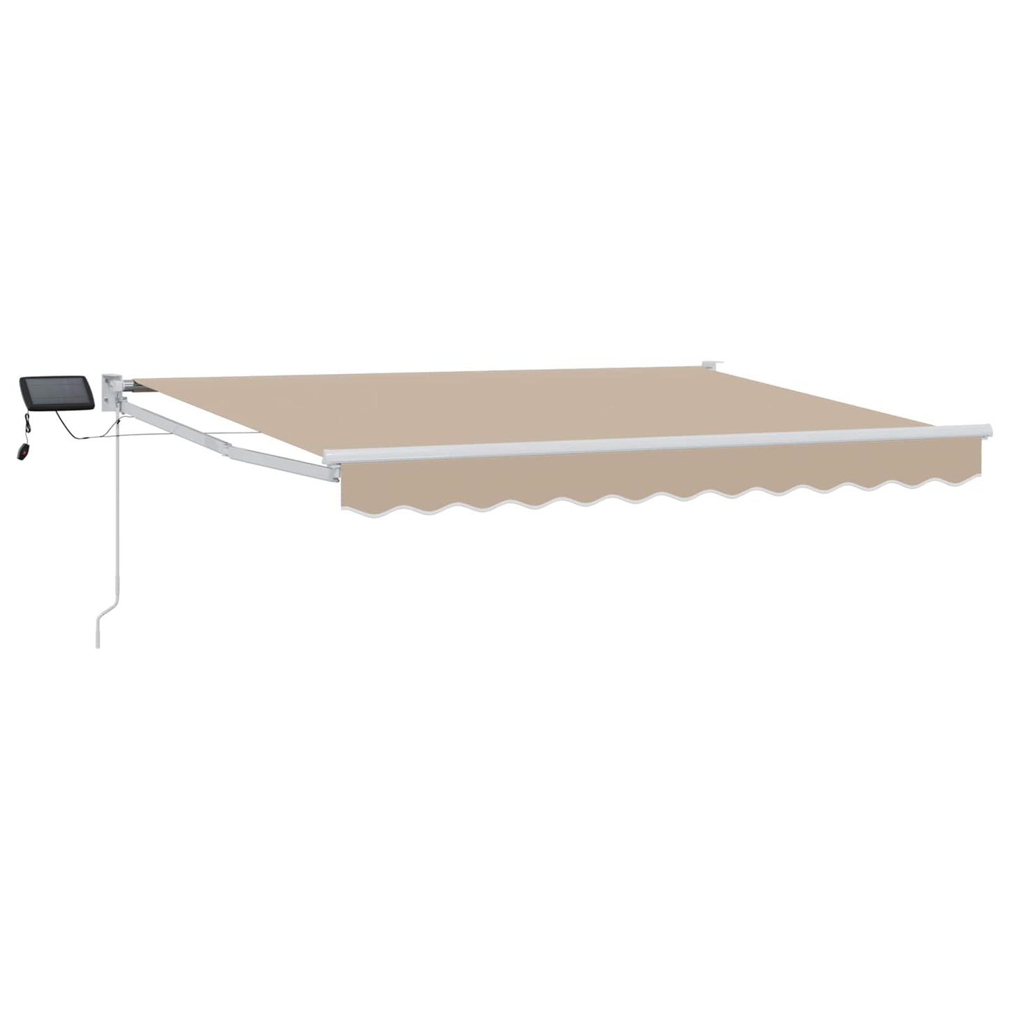 Tenda retrattile manuale con LED Beige e Bianco 3,5 x 2,5 m | homemem39