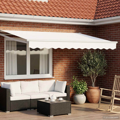 Tenda retrattile manuale con LED Bianco 3,5 x 2,5 m | homemem39