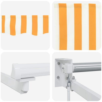 Tenda retrattile manuale con LED Giallo e Bianco 4 × 3 m | homemem39