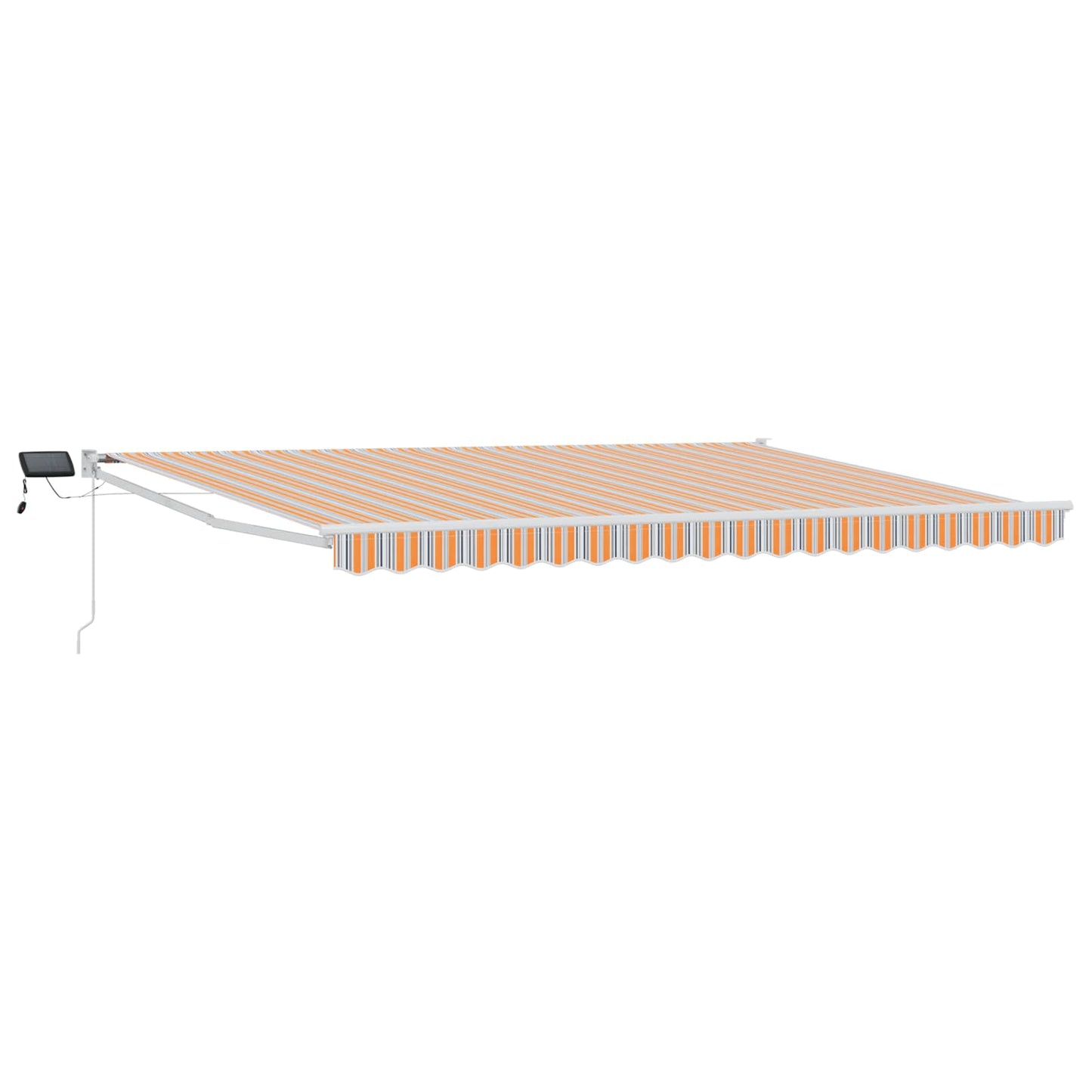 Tenda retrattile manuale con LED Blu, Arancione, Bianco 4 × 3 m | homemem39
