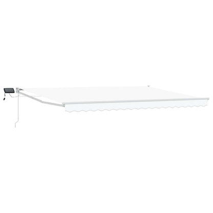 Tenda retrattile manuale con LED Bianco 4 × 3 m | homemem39