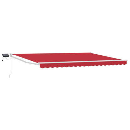 Tenda retrattile manuale con LED Rosso e Bianco 4 × 3 m | homemem39