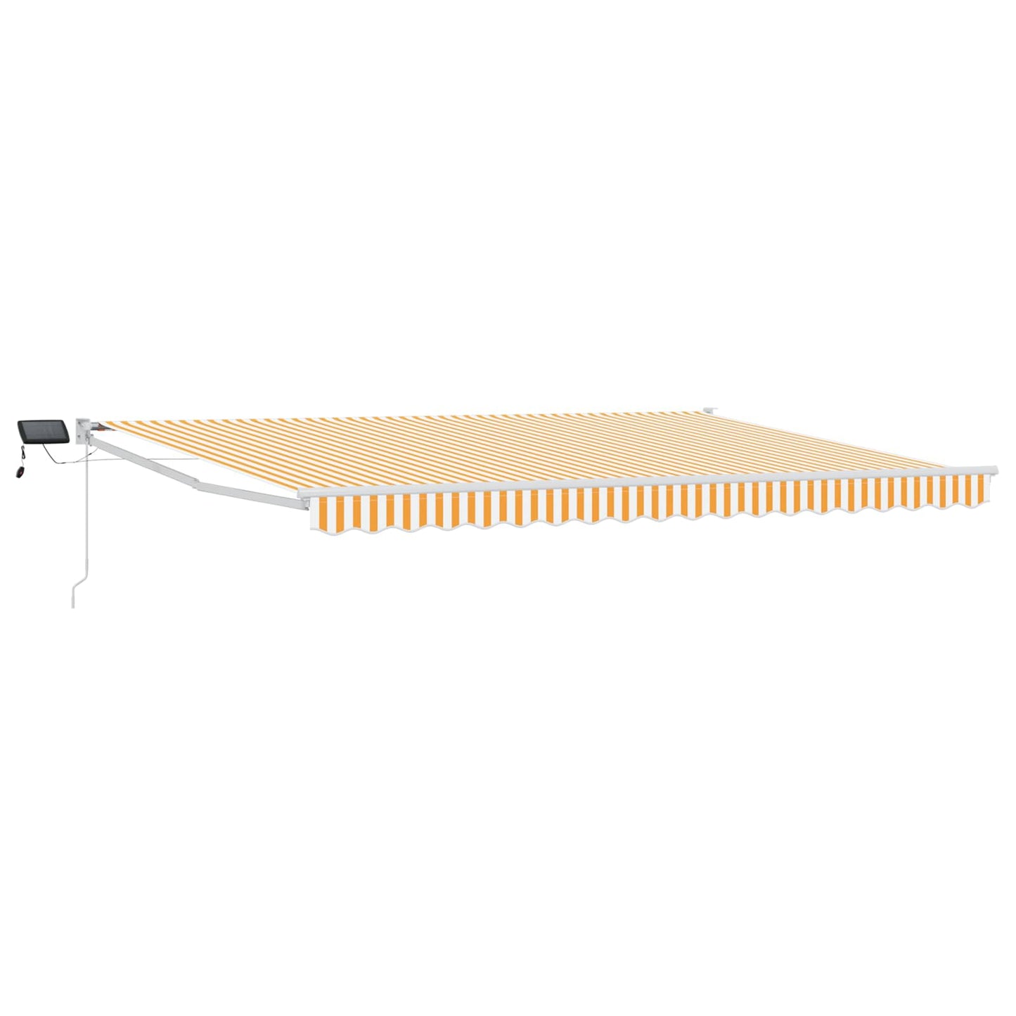 Tenda retrattile manuale con LED Arancione e bianco 4,5 × 3 m | homemem39