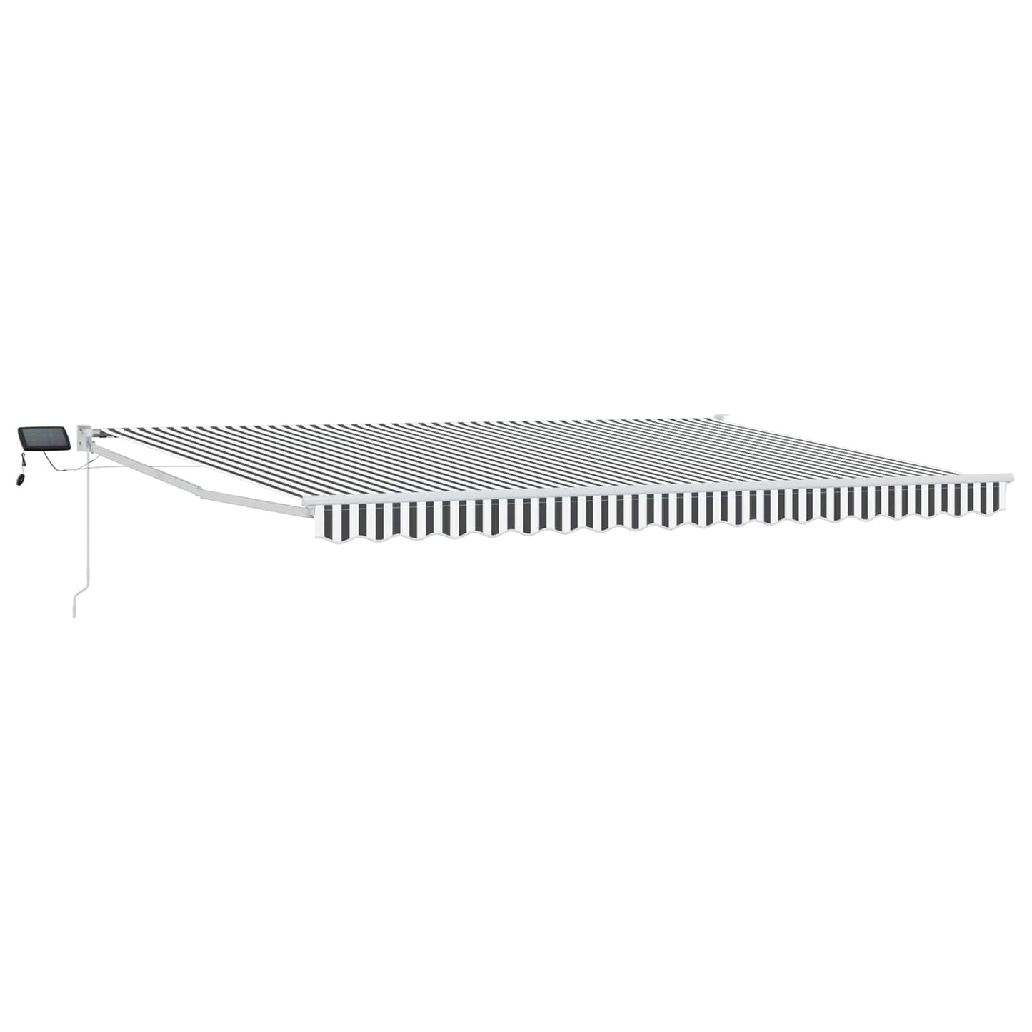 Tenda retrattile manuale con LED Antracite e Bianco 4,5 × 3 m | homemem39