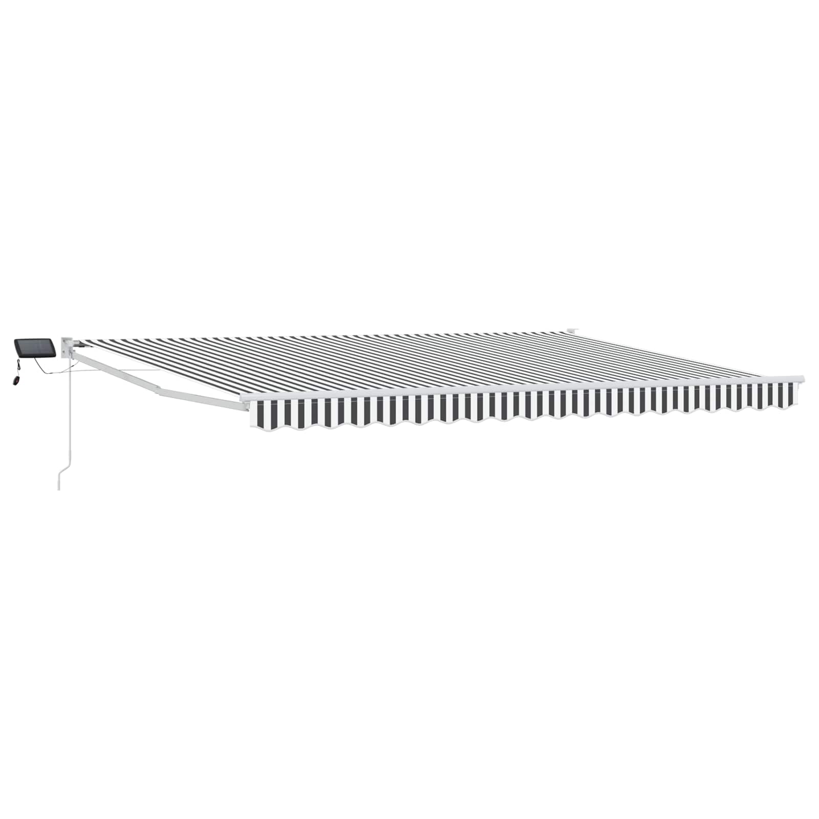 Tenda retrattile manuale con LED Antracite e Bianco 4,5 × 3 m | homemem39