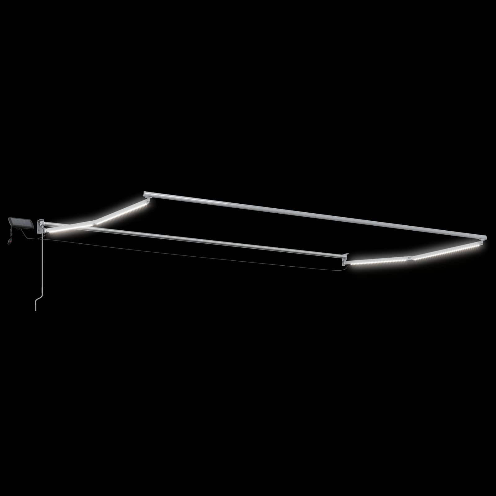 Tenda retrattile manuale con LED 4,5 × 3 m | homemem39