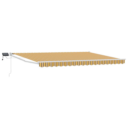 Tenda retrattile manuale con LED 4,5 × 3 m | homemem39