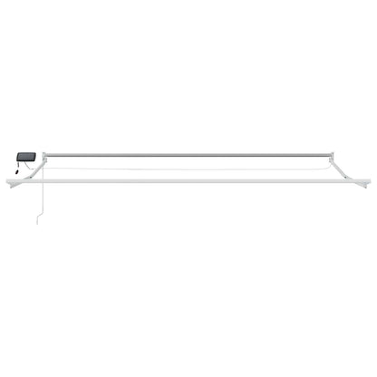 Tenda retrattile manuale con LED Verde e Bianco 4,5 × 3 m | homemem39
