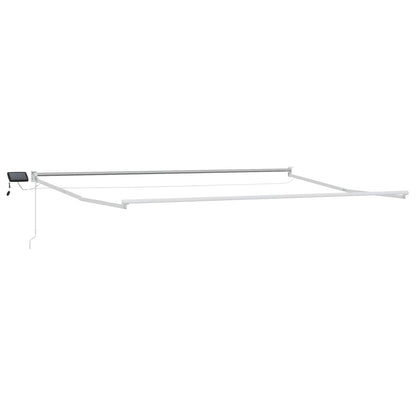 Tenda retrattile manuale con LED Antracite e Bianco 5 x 3 m | homemem39