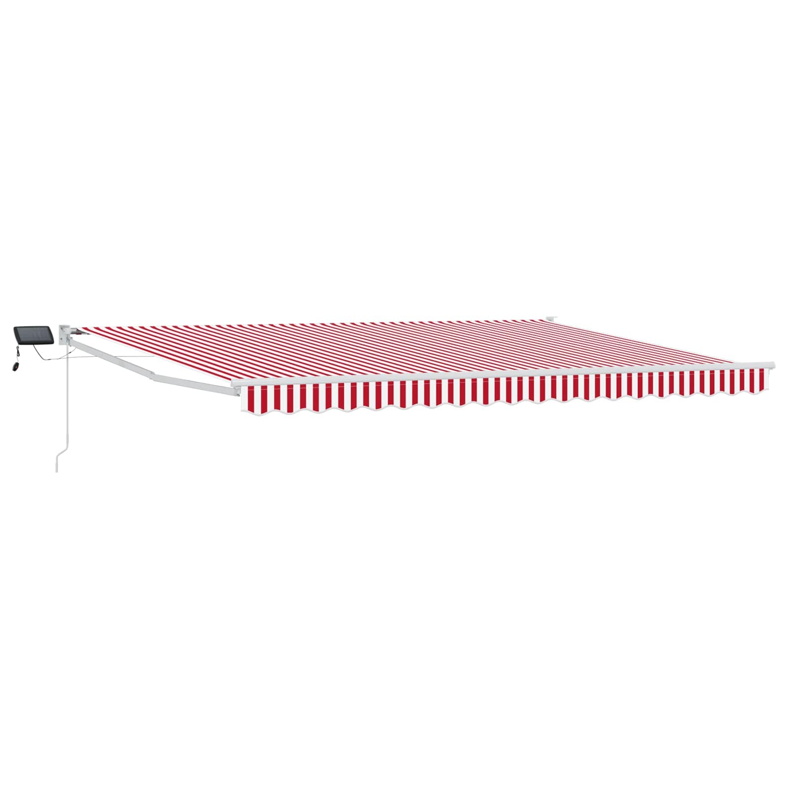 Tenda retrattile manuale con LED Rosso e Bianco 5 x 3 m | homemem39