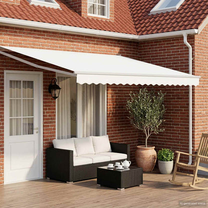 Tenda retrattile manuale con LED Bianco 5 x 3 m