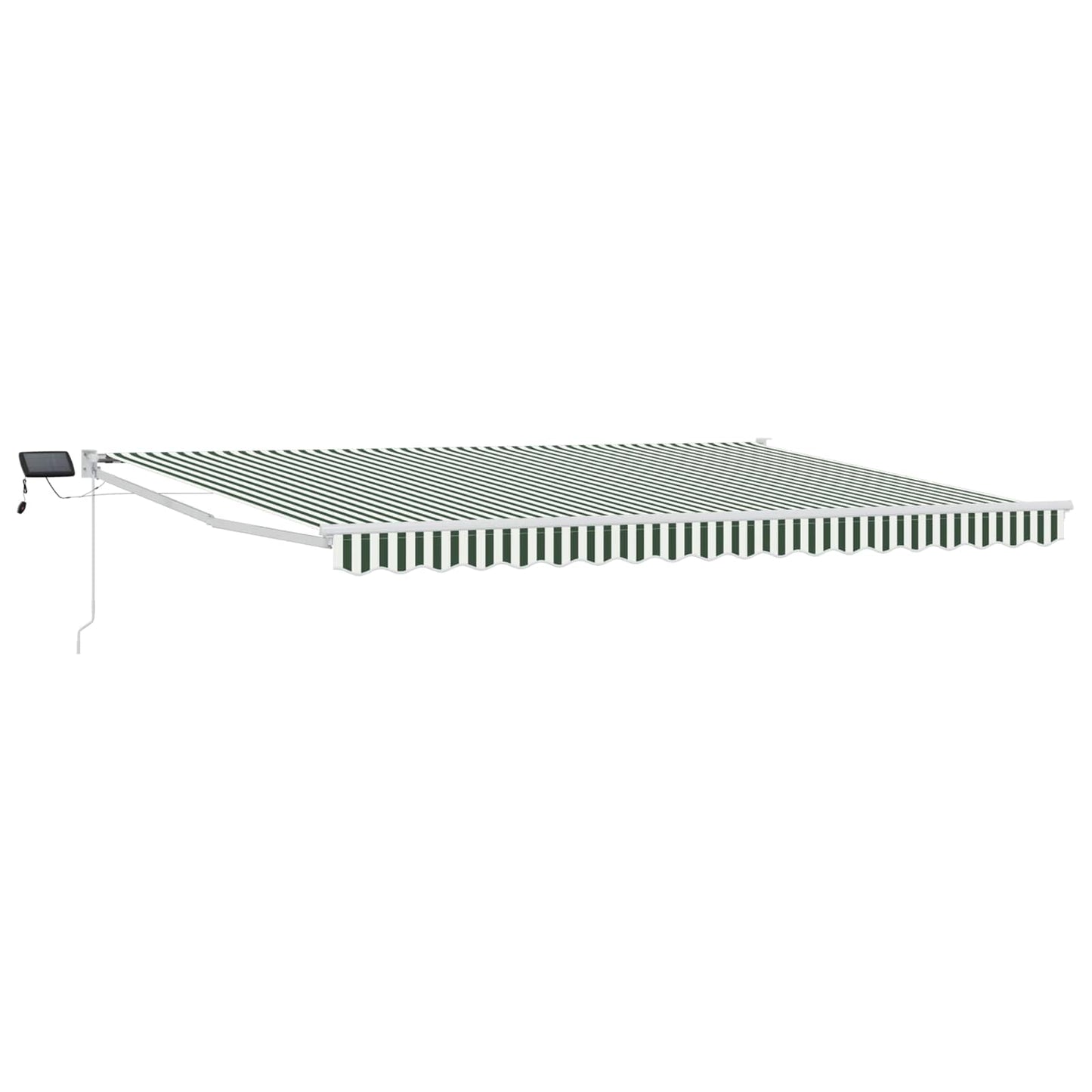 Tenda retrattile manuale con LED Verde e Bianco 5 x 3 m | homemem39