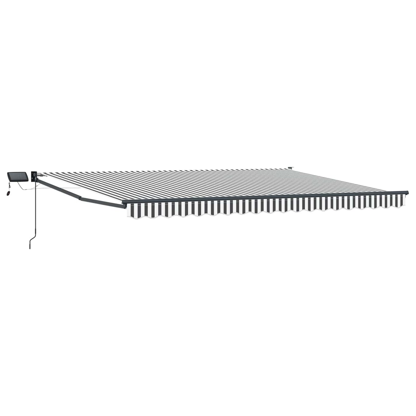 Tenda retrattile manuale con LED Antracite e Bianco 4 x 2 m | homemem39