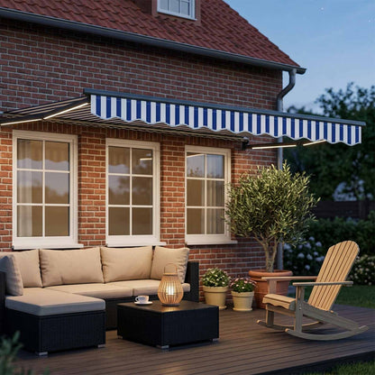 Tenda retrattile manuale con LED 3 x 2,5 m