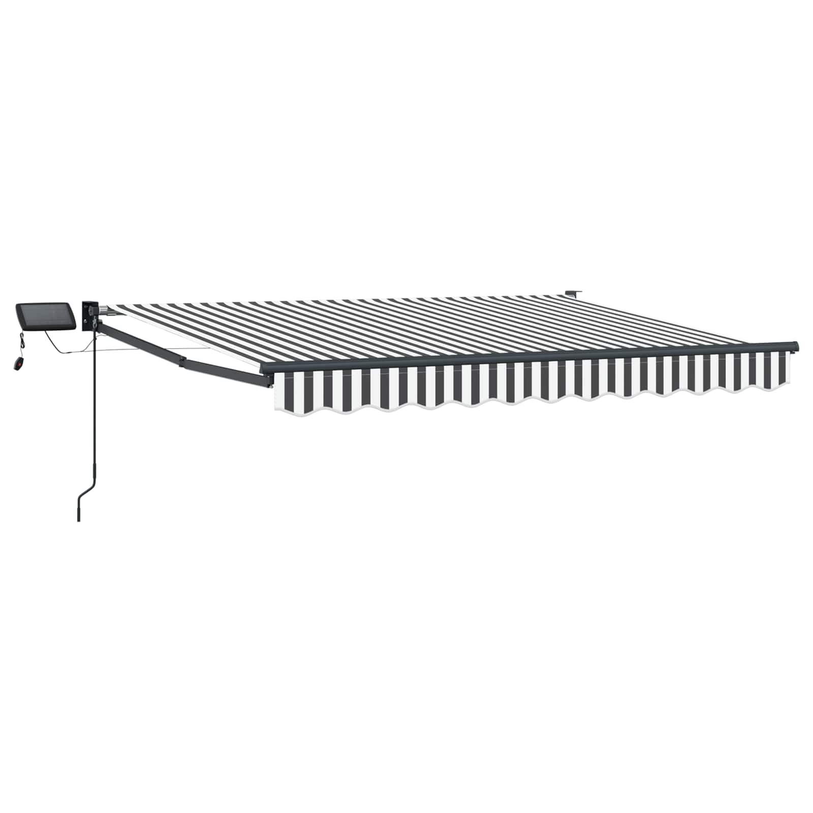 Tenda retrattile manuale con LED Antracite e Bianco 3 x 2,5 m | homemem39