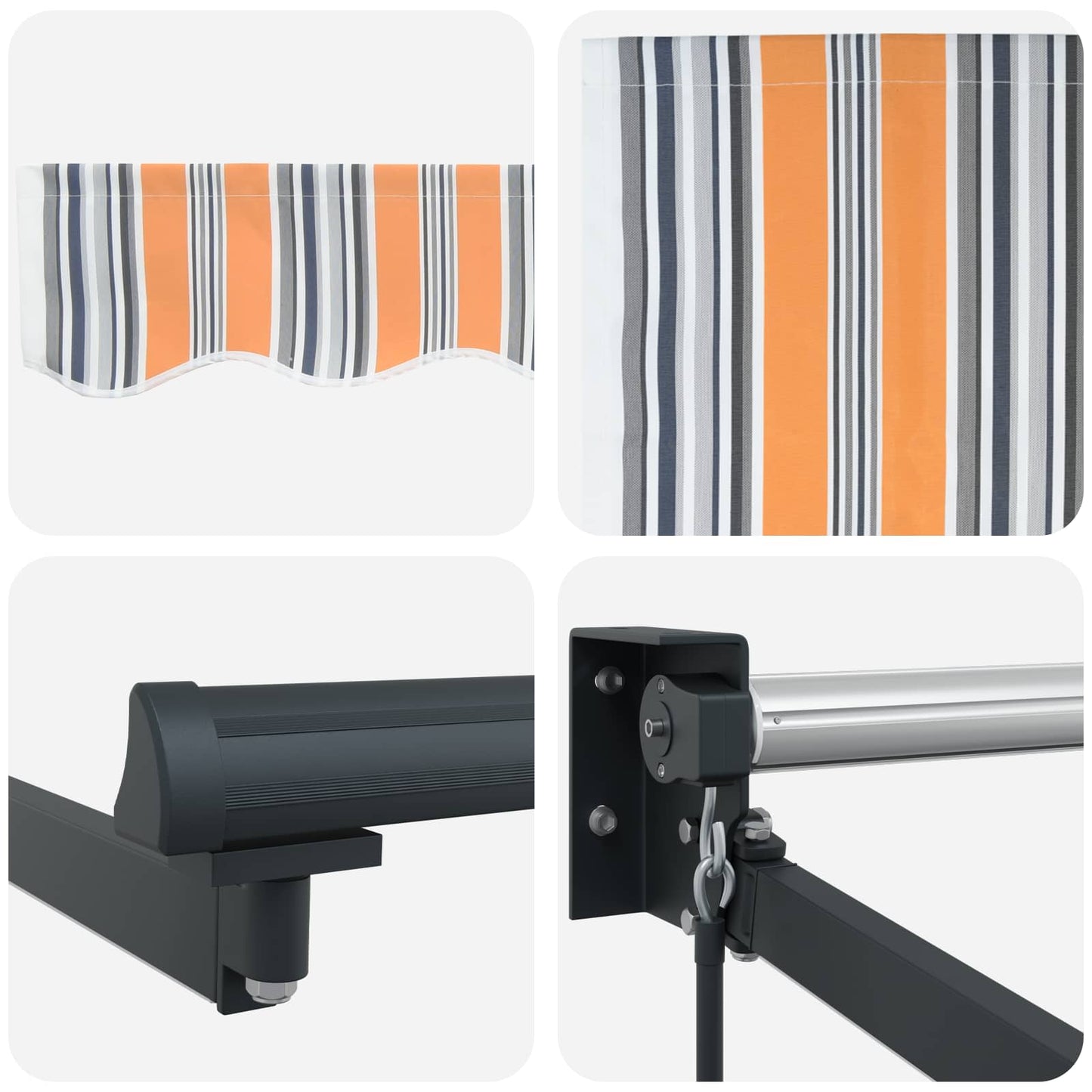 Tenda retrattile manuale con LED 3 x 2,5 m | homemem39