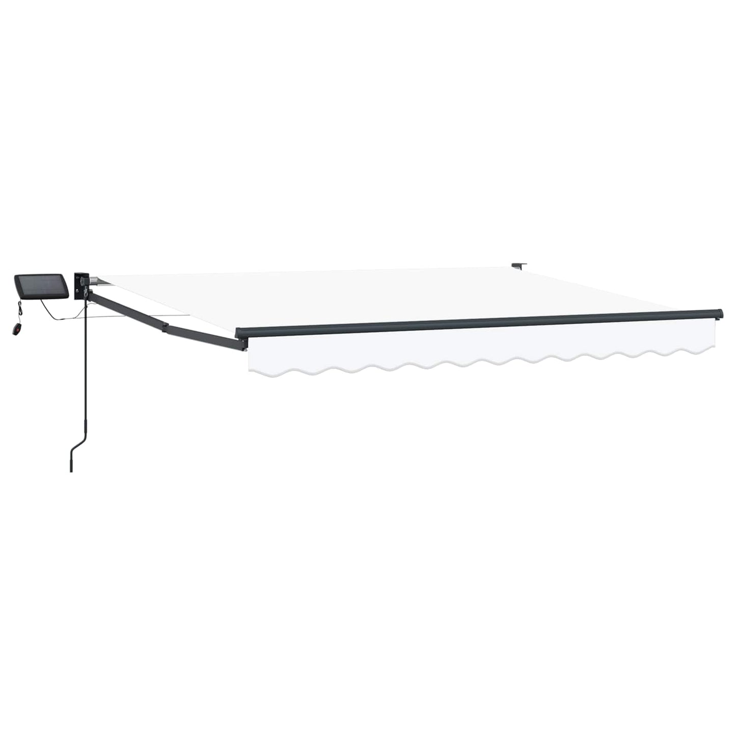 Tenda retrattile manuale con LED Bianco e Antracite 3 x 2,5 m | homemem39