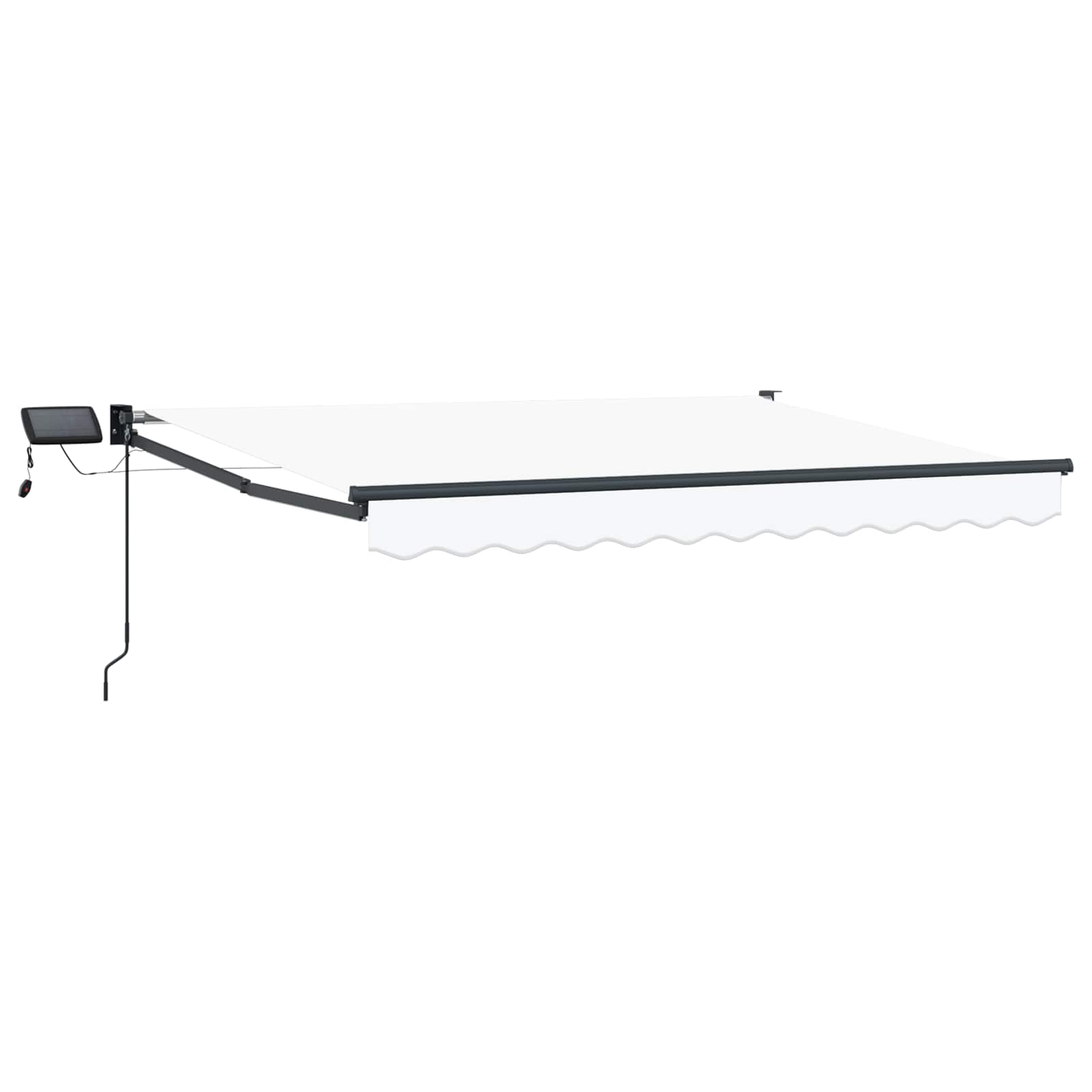 Tenda retrattile manuale con LED Bianco e Antracite 3 x 2,5 m | homemem39