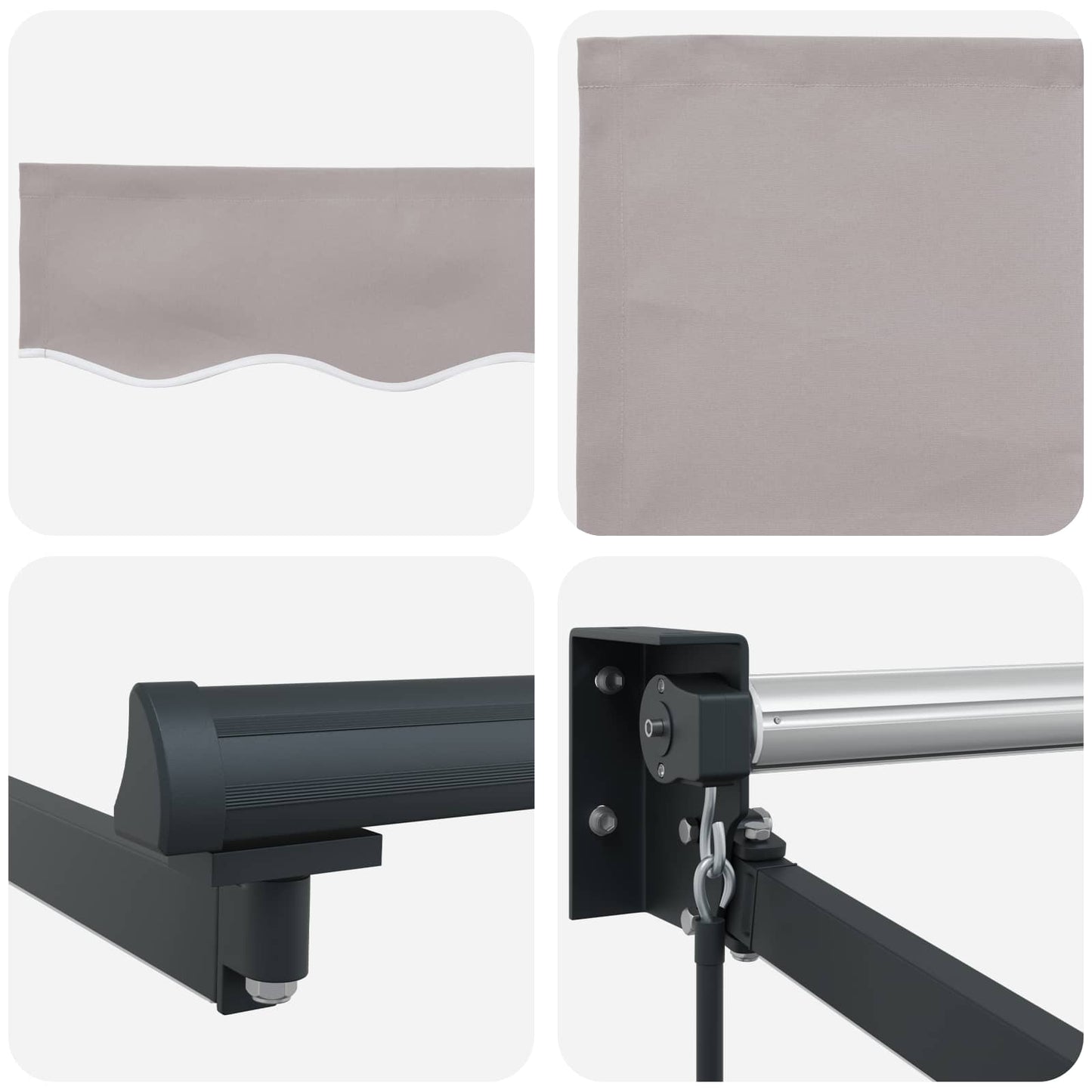 Tenda retrattile manuale con LED 3 x 2,5 m | homemem39