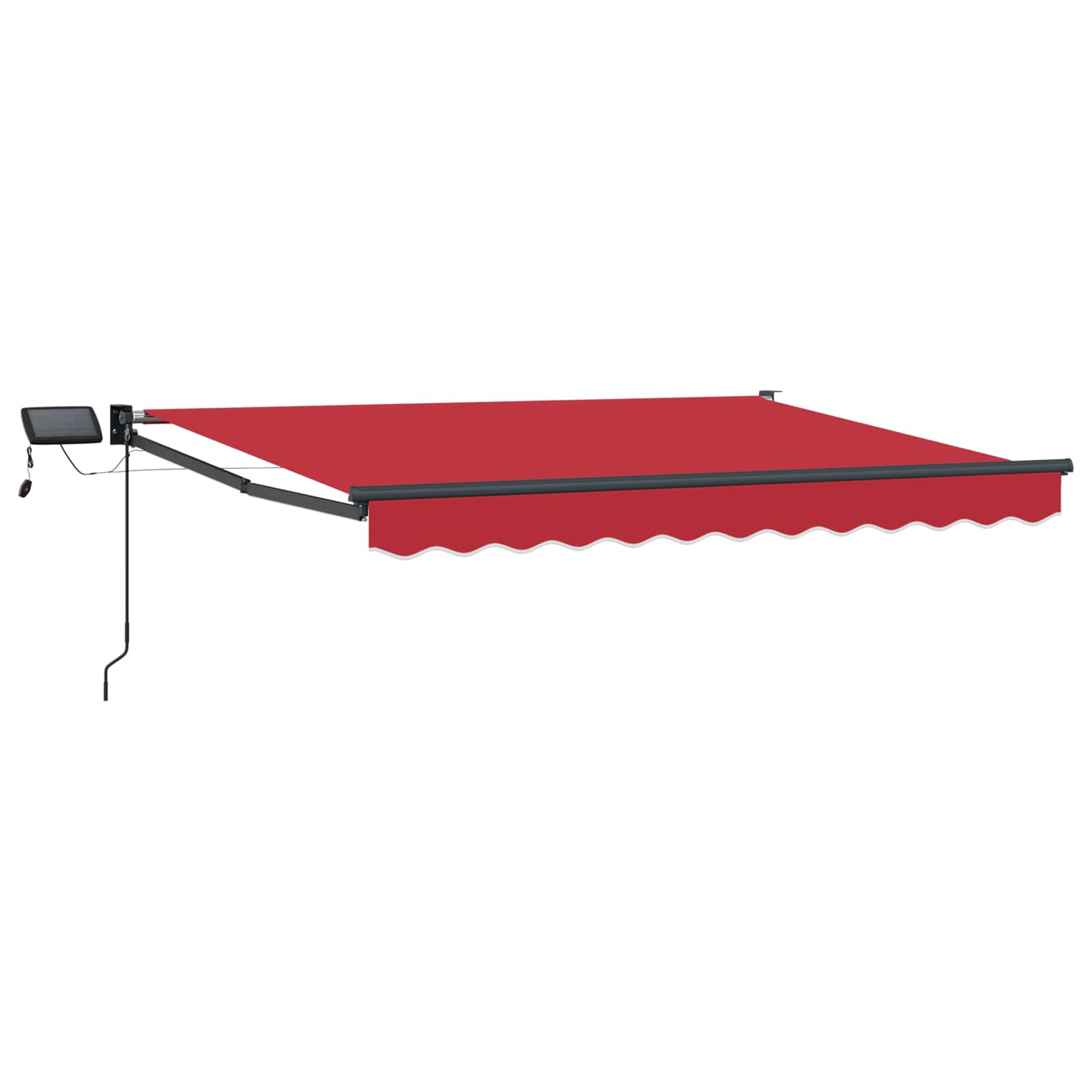 Tenda retrattile manuale con LED Rosso e Antracite 3 x 2,5 m | homemem39
