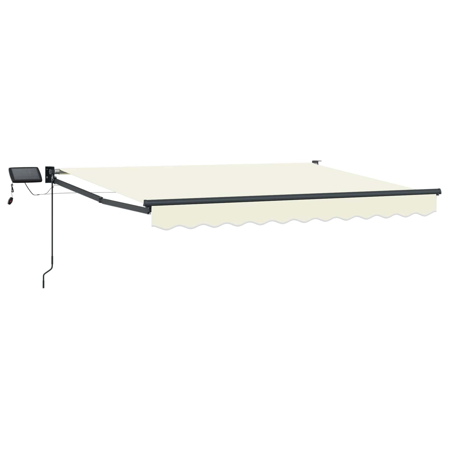 Tenda retrattile manuale con LED Crema e Antracite 3,5 x 2,5 m | homemem39