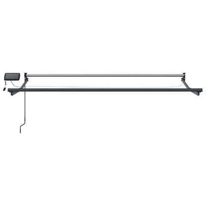 Tenda retrattile manuale con LED Crema e Antracite 3,5 x 2,5 m | homemem39