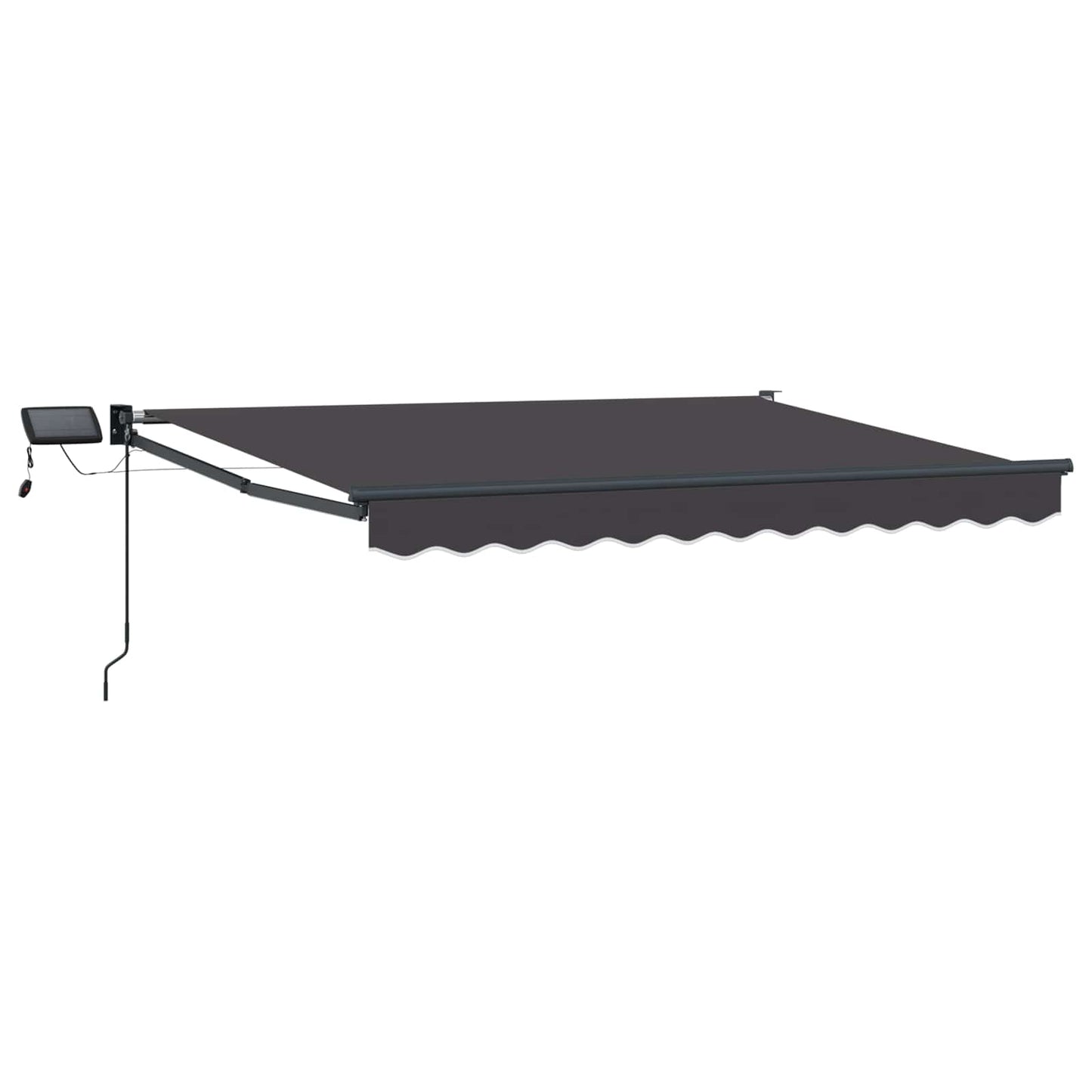 Tenda retrattile manuale con LED Antracite 3,5 x 2,5 m | homemem39