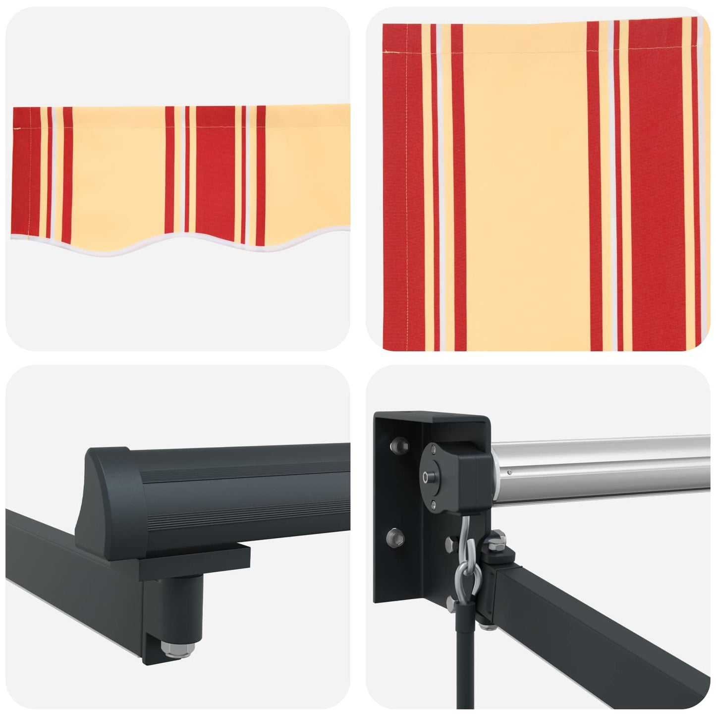 Tenda retrattile manuale con LED Multicolore 3,5 x 2,5 m | homemem39
