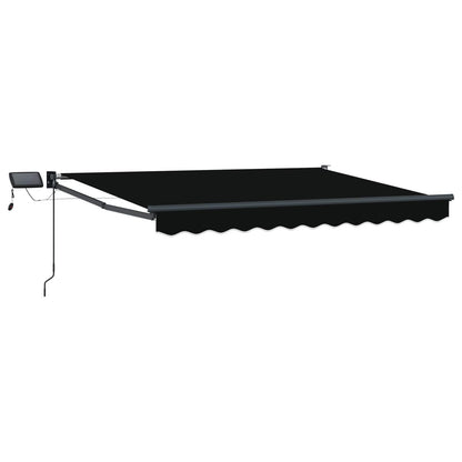 Tenda retrattile manuale con LED Nero e antracite 3,5 x 2,5 m