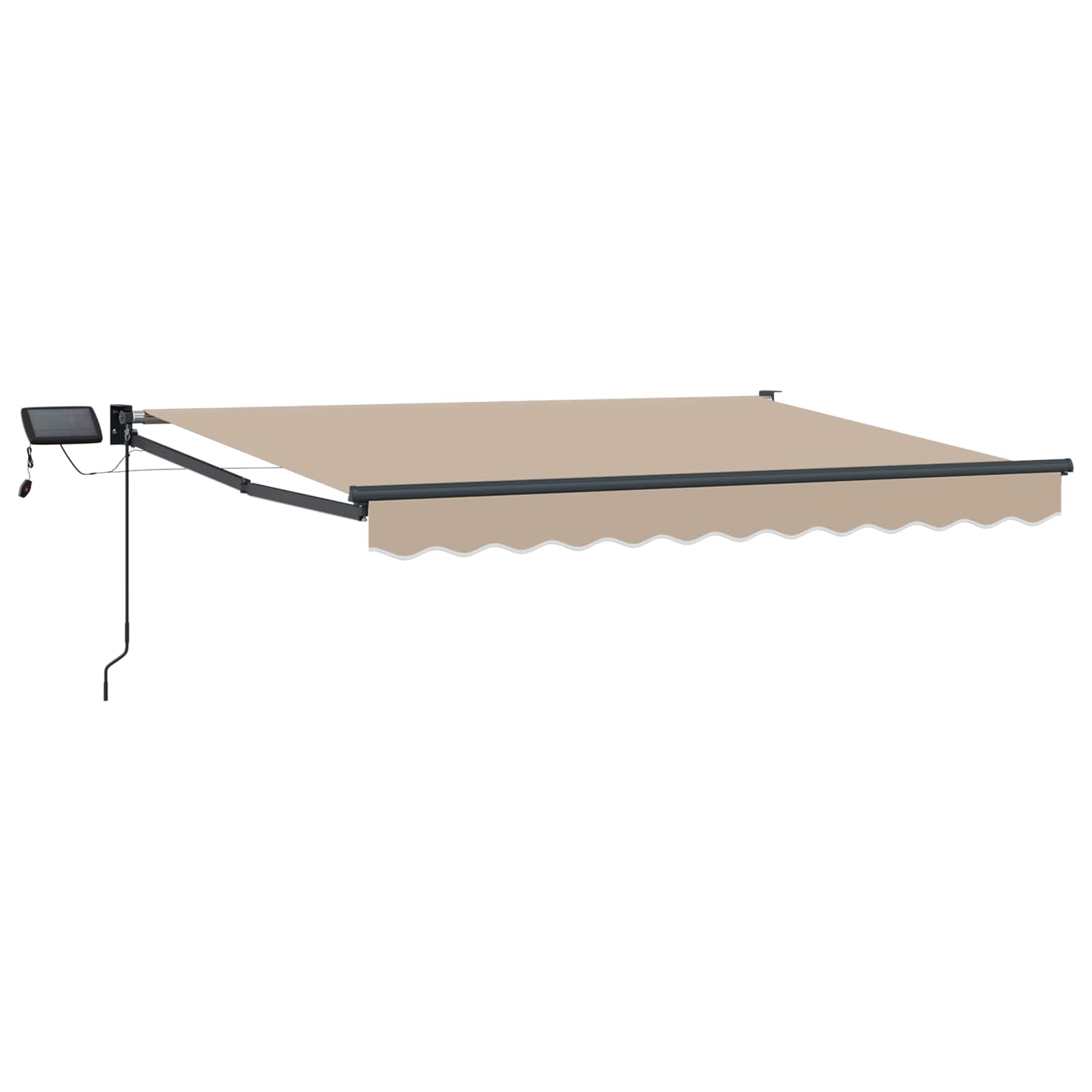 Tenda retrattile manuale con LED Beige e Antracite 3,5 x 2,5 m | homemem39