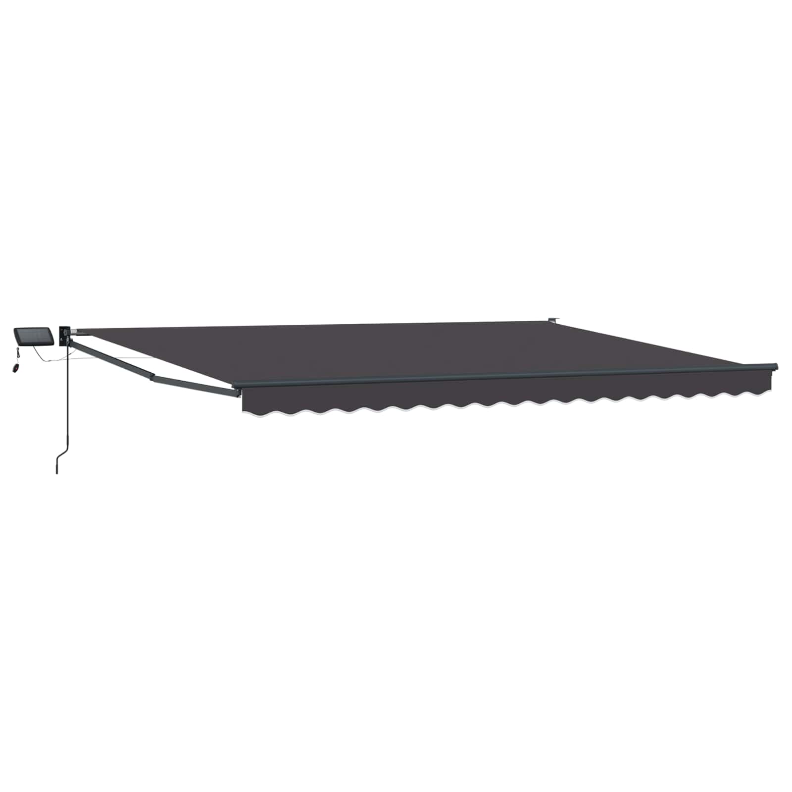 Tenda retrattile manuale con LED Antracite 4 × 3 m | homemem39