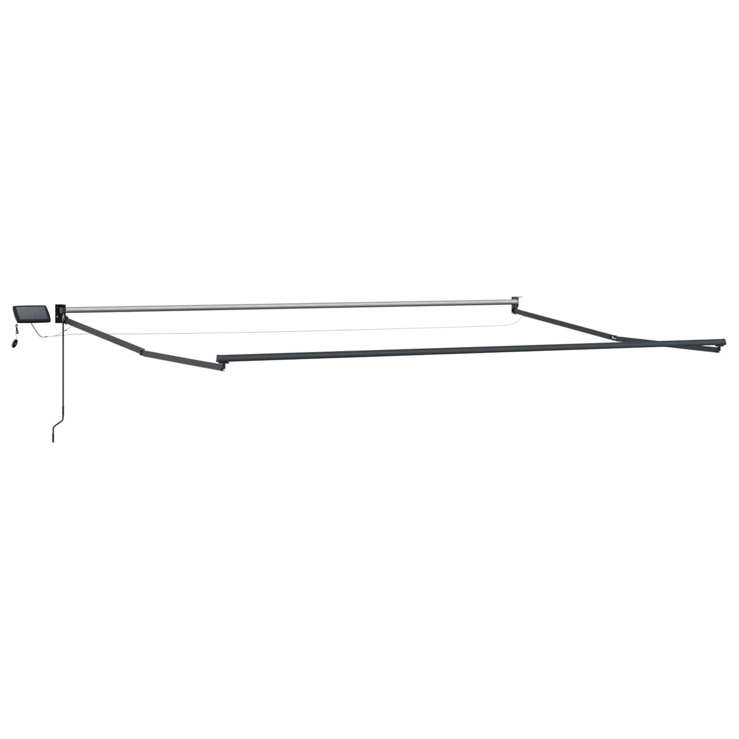 Tenda retrattile manuale con LED Borgogna e Antracite 4 × 3 m | homemem39