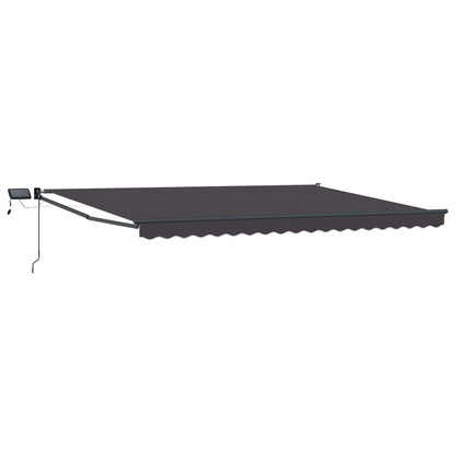 Tenda retrattile manuale con LED Antracite 4,5 × 3 m | homemem39