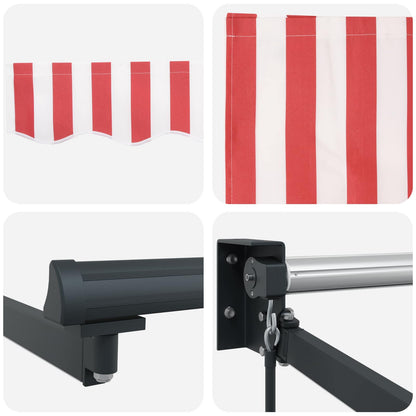 Tenda retrattile manuale con LED 4,5 × 3 m | homemem39