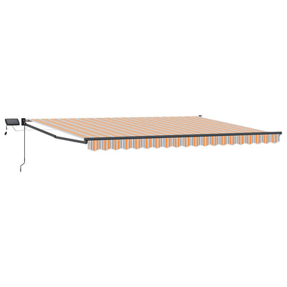 Tenda retrattile manuale con LED 4,5 × 3 m | homemem39