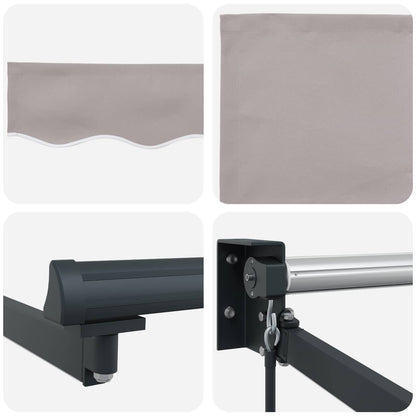 Tenda retrattile manuale con LED 4,5 × 3 m | homemem39