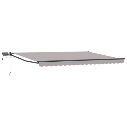 Tenda retrattile manuale con LED 4,5 × 3 m | homemem39