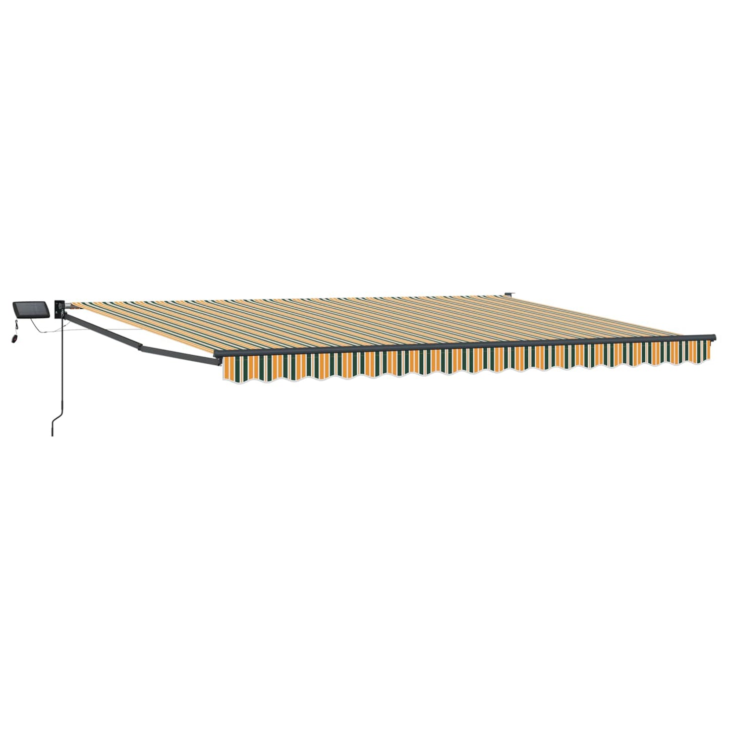 Tenda retrattile manuale con LED 4,5 × 3 m | homemem39