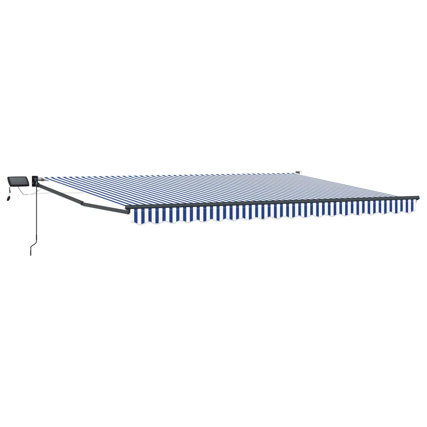 Tenda retrattile manuale con LED Blu, Bianco, Antracite 5 x 3 m | homemem39