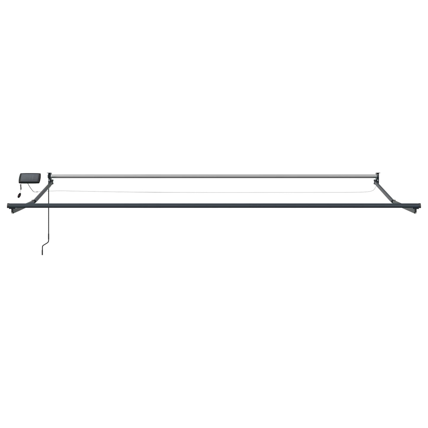 Tenda retrattile manuale con LED Bianco e Antracite 5 x 3 m | homemem39