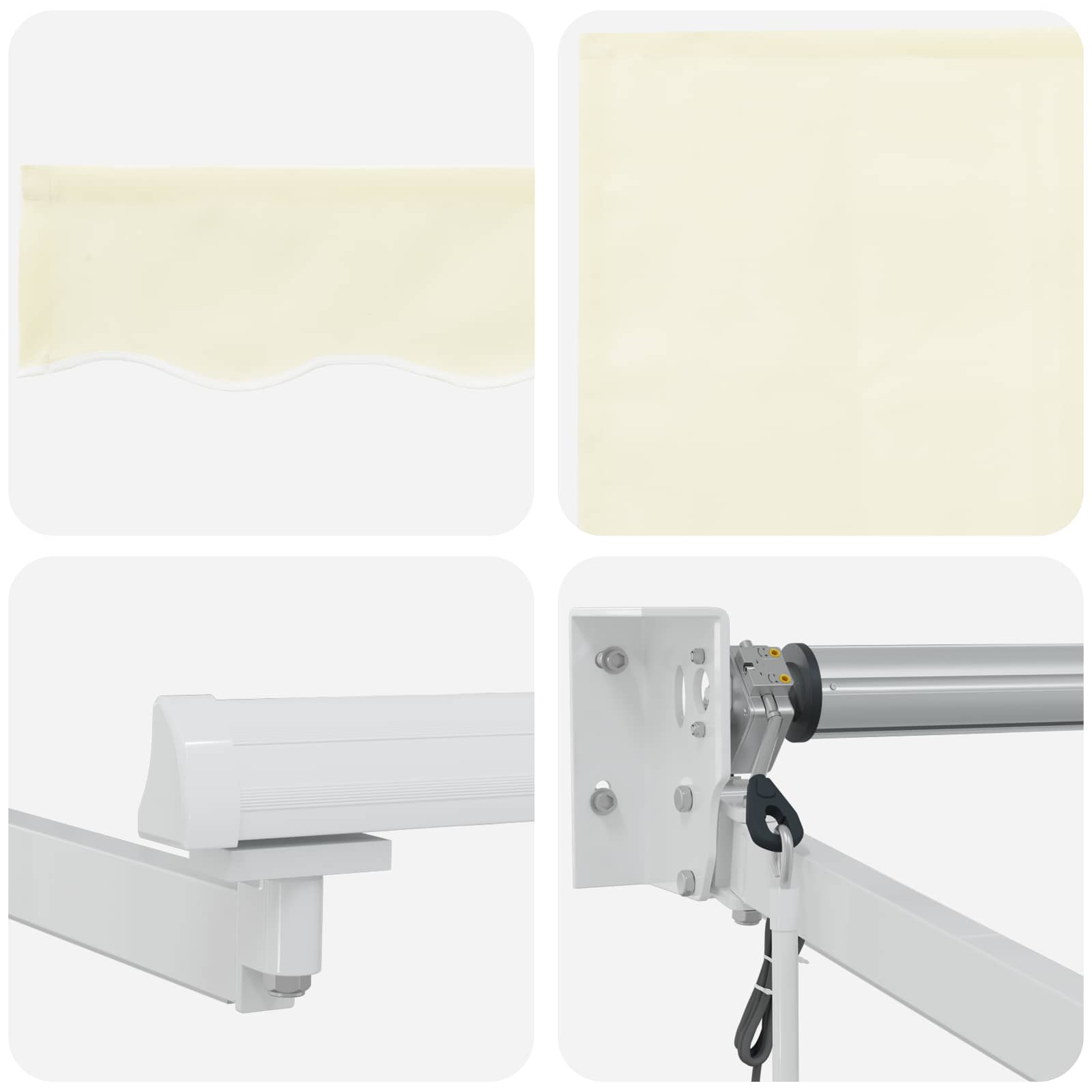 Tettuccio Elettrico Retrattile Crema 2,5 x 2 m | homemem39