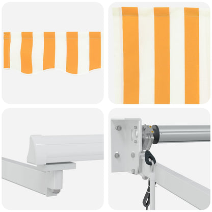 Tettuccio Elettrico Retrattile Giallo e Bianco 2,5 x 2 m | homemem39
