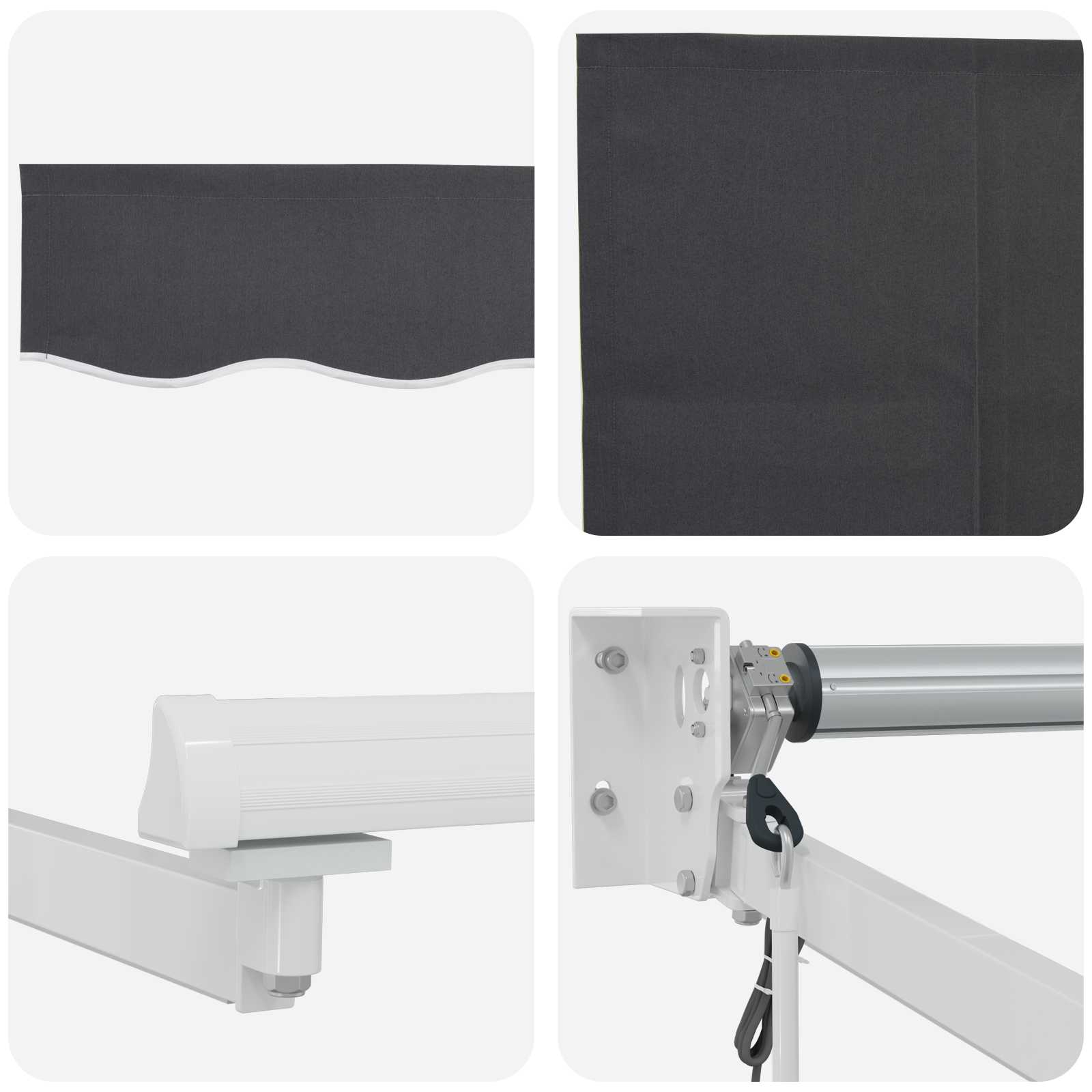 Tettuccio Elettrico Retrattile Antracite 2,5 x 2 m | homemem39